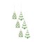 Melrose Set of 6 Green Glass Christmas Tree Ornaments 5.75"